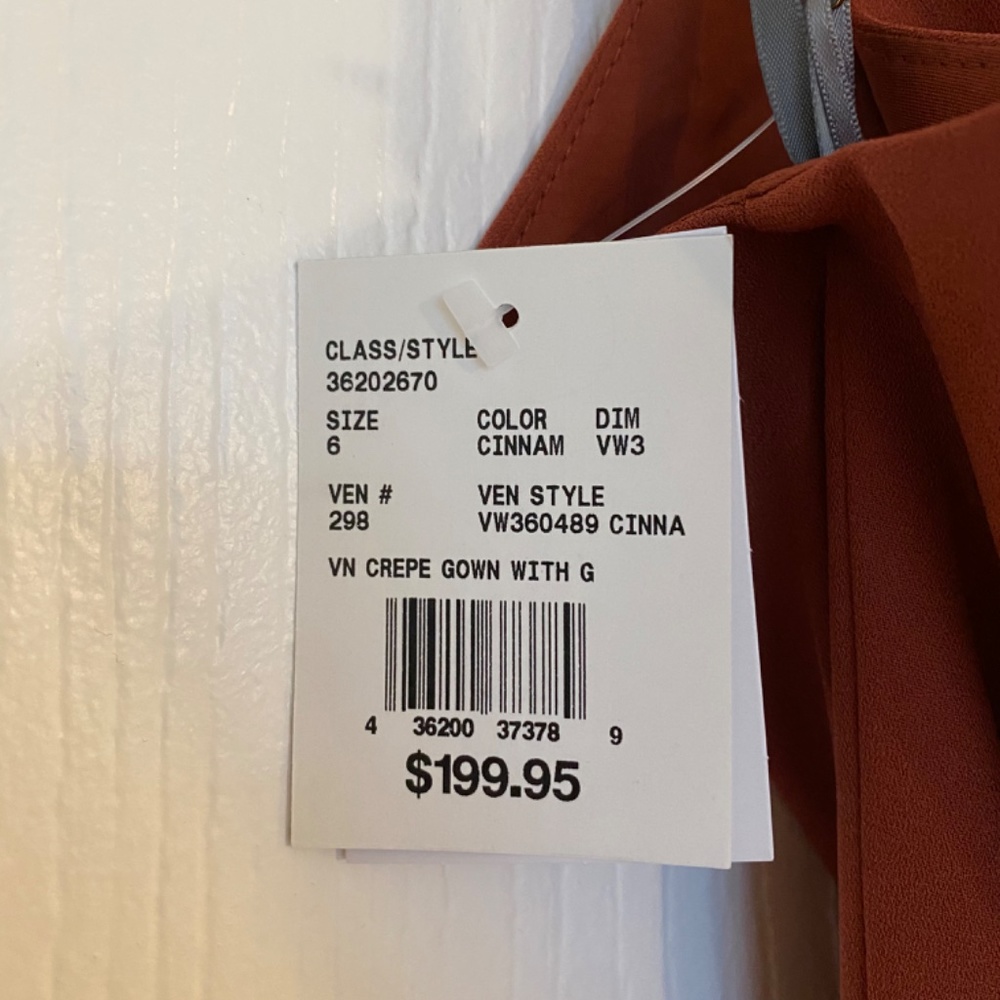 Vera Wang Bridesmaid Dress from David’s Bridal in Cinnamon - Picture 3 of 4
